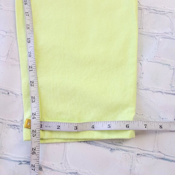 J.Crew factory bright neon yellow linen cotton blend pants size 8 - Picture 6 of 12